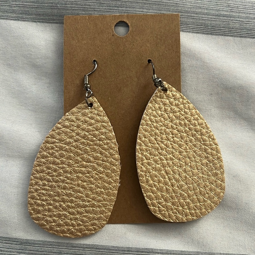 Gold Shagreen Earrings